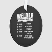 Funny Welder Hourly Rate Ornament (voorkant)