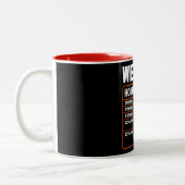 Funny Welder Hourly Rate Two-Tone Coffee Mok (Links)