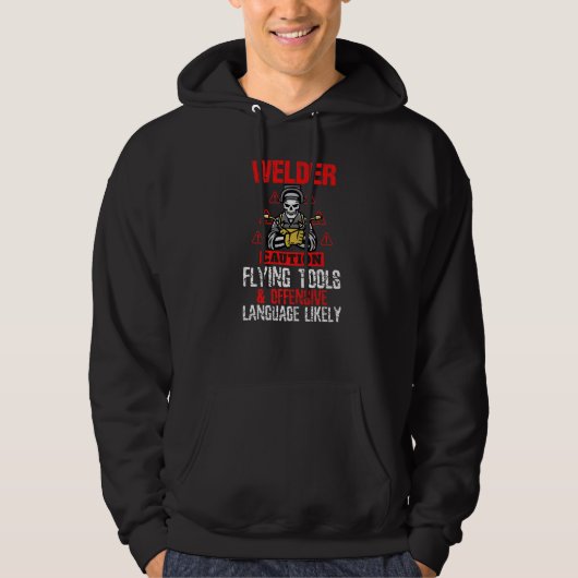 Funny Welder Welder, Mannen vader Hoodie (Voorkant)