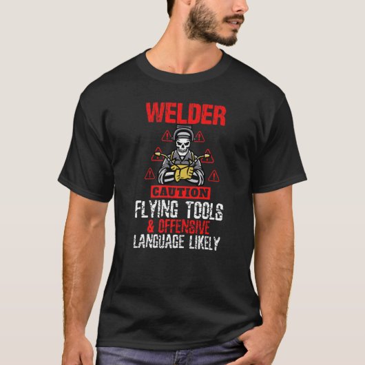 Funny Welder Welder, Mannen vader T-shirt (Voorkant)