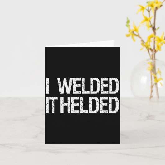 Funny Welder Welding Mig Tig Stick Arc Fabrication Kaart (Gele Bloem)