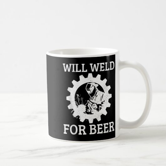 Funny Welder Will Weld For Beer Welding Gift Tank  Koffiemok (Rechts)