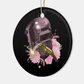 Funny Welders Pink Helmet Welder Spark Keramisch Ornament (Links)