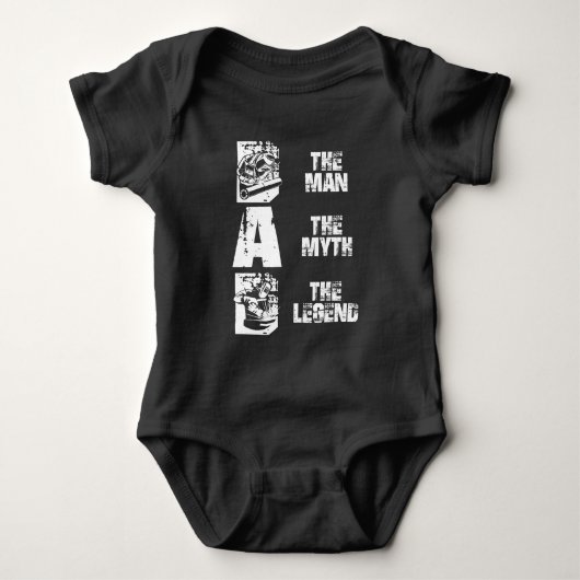 Funny Welding Dad Man Myth Legend Father Welder Romper (Voorkant)