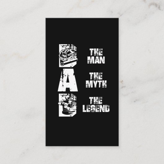 Funny Welding Dad Man Myth Legend Father Welder Visitekaartje (Voorkant)