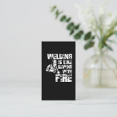 Funny Welding Gezegde voor metaalarbeiders Visitekaartje (Staand voorkant)