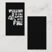 Funny Welding Gezegde voor metaalarbeiders Visitekaartje (Voorkant / Achterkant)