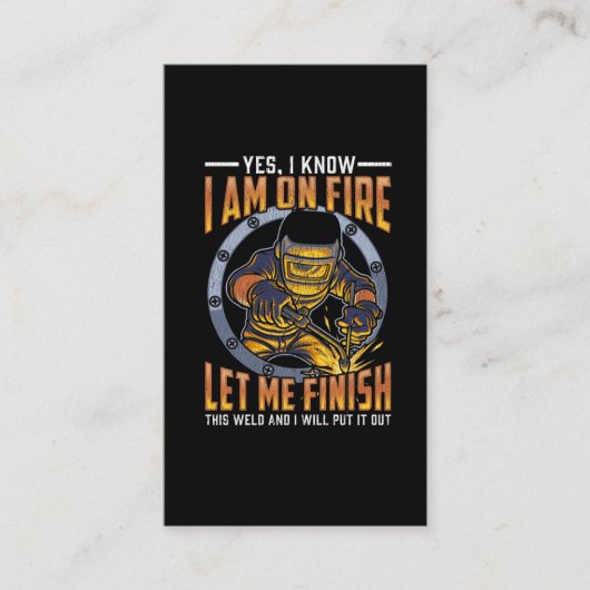 Funny Welding Job Gezegde voor Welder Visitekaartje (Voorkant)