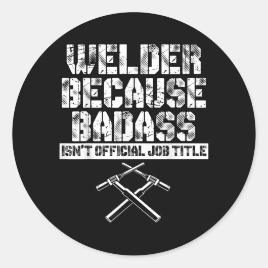 Funny Welding Proud Welder Weld Job American Ronde Sticker (Voorkant)