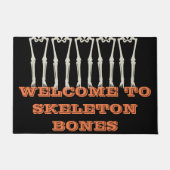 Funny Welkom bij Skeleton Botten Halloween Doormat Deurmat (Voorkant)