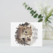 Funny, Welkom in de Nuthouse, Squirrel, Animal Briefkaart (Staand voorkant)