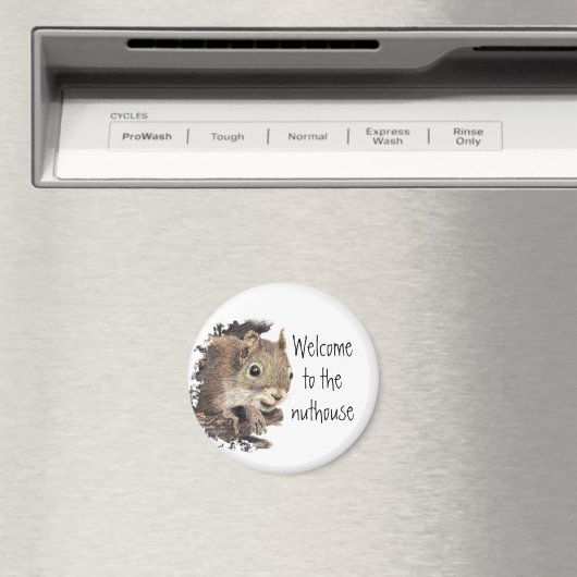 Funny, Welkom in de Nuthouse, Squirrel, Animal Magneet (Insitu (Vaatwasser))