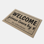 Funny Welkom, laat weg met 9 Doormat Deurmat (Schuin)