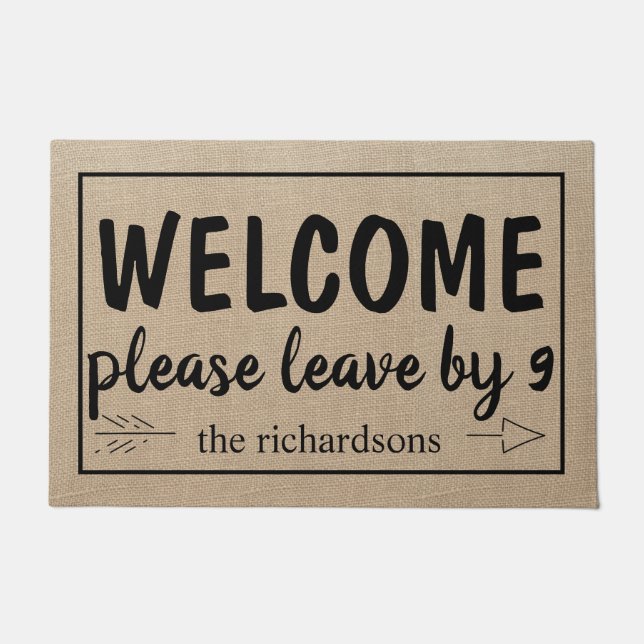 Funny Welkom, laat weg met 9 Doormat Deurmat (Voorkant)