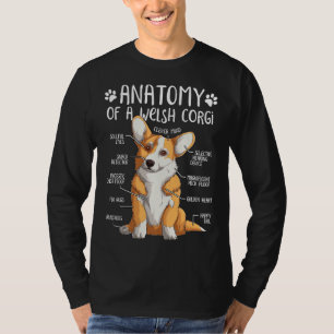 Funny Welsh Corgi Dog Anatomy Dog T-shirt