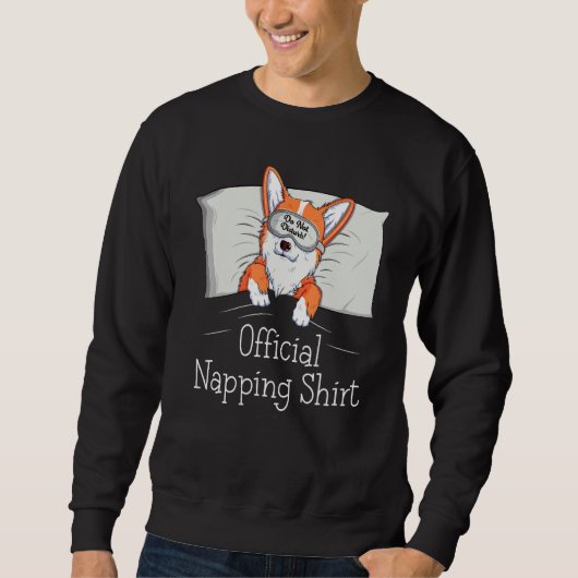 Funny Welsh Corgi Power Napper Hondenliefhebber Na Trui (Voorkant)