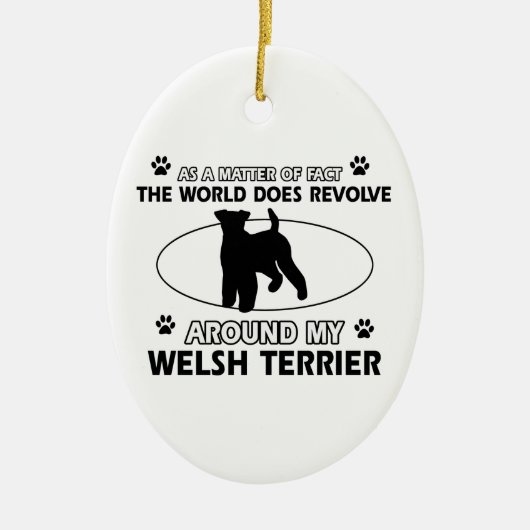 Funny welsh doodsbange design keramisch ornament (Voorkant)