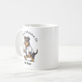 Funny Welsh Terrier Dog Business Suit Coffee  Koffiemok (Voorkant links)