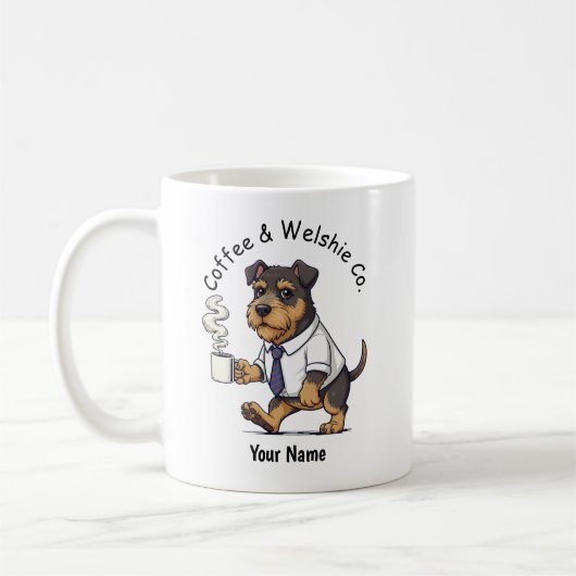 Funny Welsh Terrier Dog Business Suit Coffee  Koffiemok (Links)