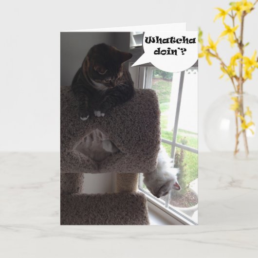 Funny Wenskaart Kaart (Gele Bloem)