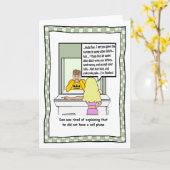 Funny Wenskaart Kaart (Gele Bloem)