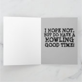 FUNNY WEREWOLF BIRTHDAY KAART KAARTEN (Binnen)