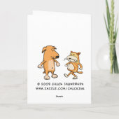 Funny Werewolf en Full Moon Halloween Kaart (Achterkant)