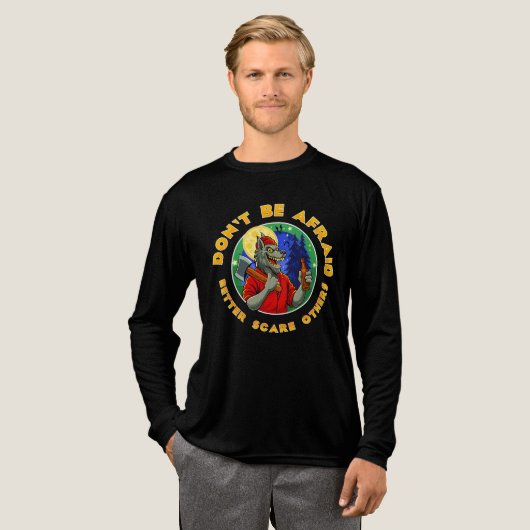 Funny Werewolf, Halloween themed image Tri-Blend Shirt (Voorkant)