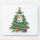 Funny West Highland White Terrier Dog Christmas Tr Muismat (Voorkant)