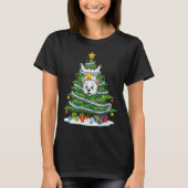 Funny West Highland White Terrier Dog Christmas Tr T-shirt (Voorkant)