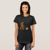 Funny West Highland White Terrier Westie Bigfoot D T-shirt (Voorkant volledig)