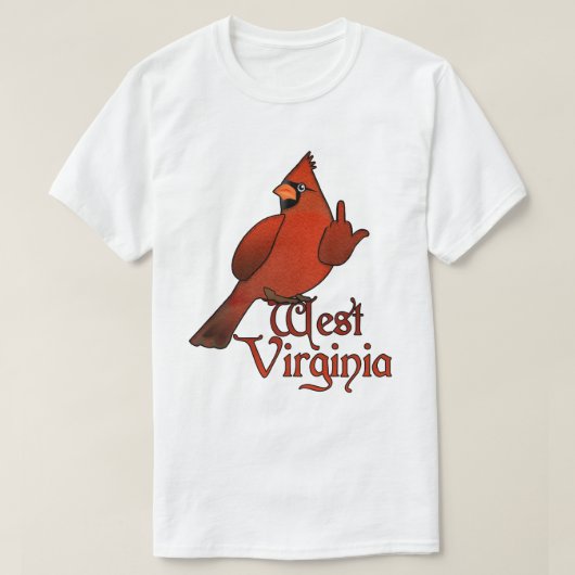 Funny West Virginia Cardinaal T-shirt (Design voorkant)