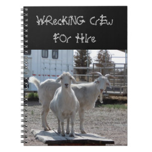 Funny Western Goats for Hire Notitieboek