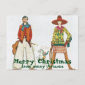 Funny Western Wear Christmas From Arizona Feestdagenkaart (Voorkant)