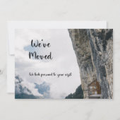 Funny Weve Moved New Address Cliff House Aankondiging (Voorkant)