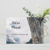 Funny Weve Moved New Address Cliff House Aankondiging (Staand voorkant)