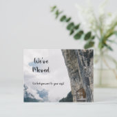 Funny Weve Moved New Address Cliff House Briefkaart (Staand voorkant)