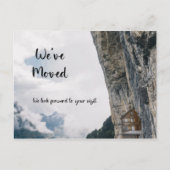 Funny Weve Moved New Address Cliff House Briefkaart (Voorkant)