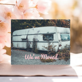 Funny Weve verhuisde oude witte trailer huis Briefkaart