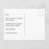 Funny Weve verhuisde oude witte trailer huis Briefkaart (Achterkant)