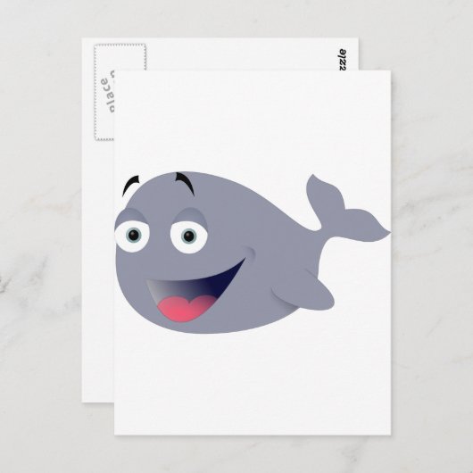 Funny Whale Briefkaart (Voorkant / Achterkant)