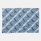 Funny Whale Pun "Oh Whale" Hump Day Design Theedoek (Horizontaal)