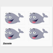 Funny Whale Rechthoekige Sticker (Vel)