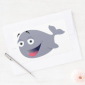 Funny Whale Rechthoekige Sticker (Envelop)