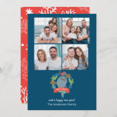 Funny Whale Shark Foto Kerstmis Feestdagenkaart (Voorkant / Achterkant)