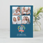 Funny Whale Shark Foto Kerstmis Feestdagenkaart (Staand voorkant)