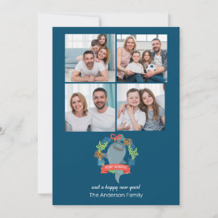 Funny Whale Shark Foto Kerstmis Feestdagenkaart