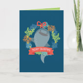 Funny Whale Shark Kerstmis Kaart (Voorkant)