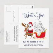 Funny What a Year 2021 Kerstbedrijf Briefkaart (Voorkant / Achterkant)