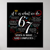Funny What God Completes 6 7 Meme Jesus Christian  Poster (Voorkant)